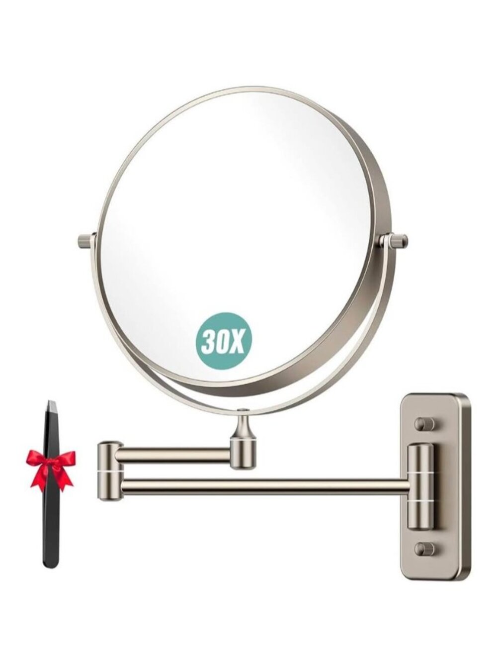 8 Inch Wall Mounted Makeup Mirror 1X/30X Magnification